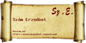 Szám Erzsébet névjegykártya