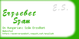 erzsebet szam business card