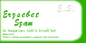 erzsebet szam business card